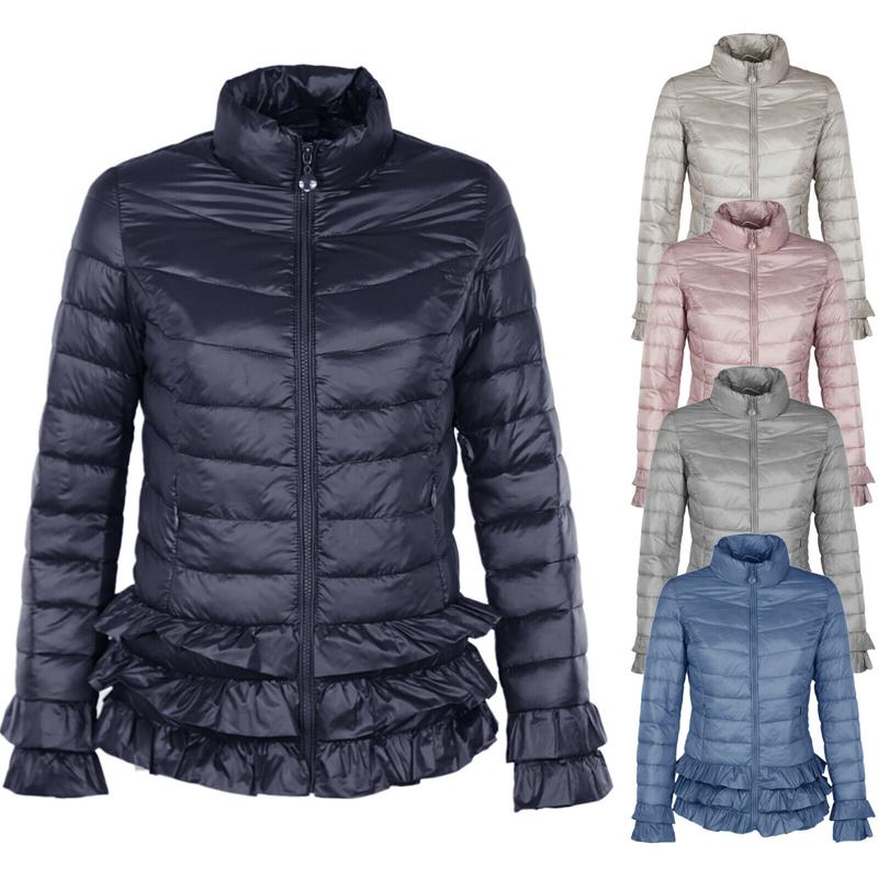 Winter Jacket Roffles Buy Women's Winter Jacket Warm Padded Cotton Puffer Coat Ruffles ...