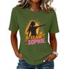 Unisex Fashion Letter Print T-Shirt Short Sleeve Neck Casual Tee for Daily Wear