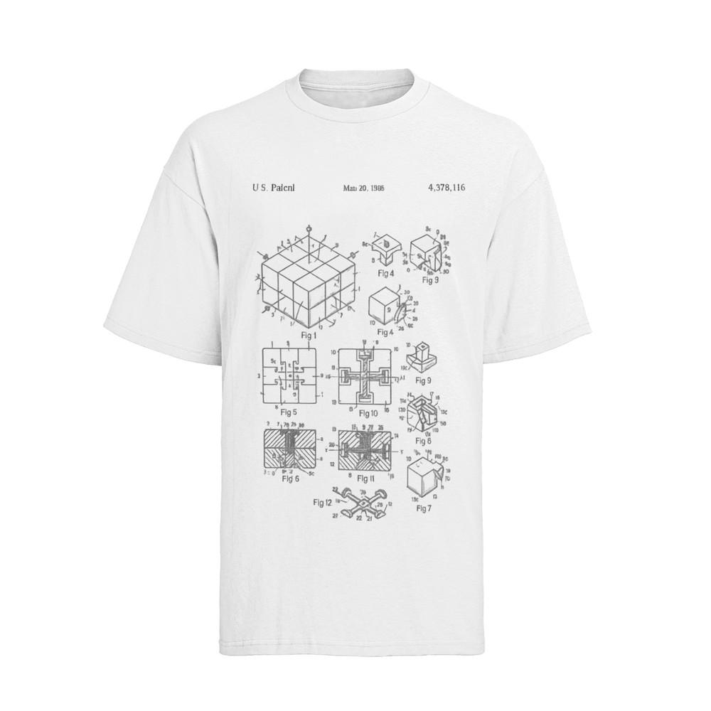 

Bauplan Patent Rubiks Cube Zauberwürfel 80s Herren T-Shirt Baumwolle 2XL
