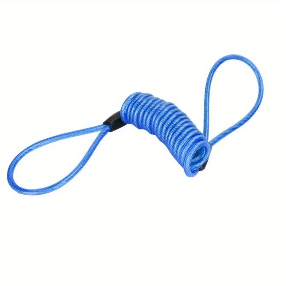 1PC 120CM Motorcycle Brake Disc Lock Scooter Reminder Cable Bicycle Spring Rope Bag Anti-Theft Cable Protection Alarm Locks