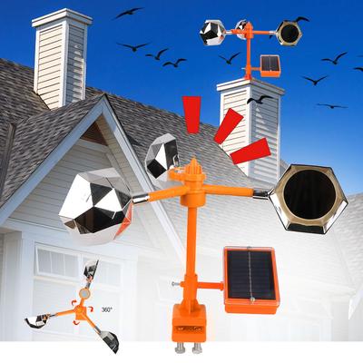 Akustischer Vogelabwehrer Solarreflektierender Vogelabwehrer Windkraft Vogelabwehrer 360° Antriebsvorrichtung für Outdoor Garten Vögel Kontrolle Scheuche