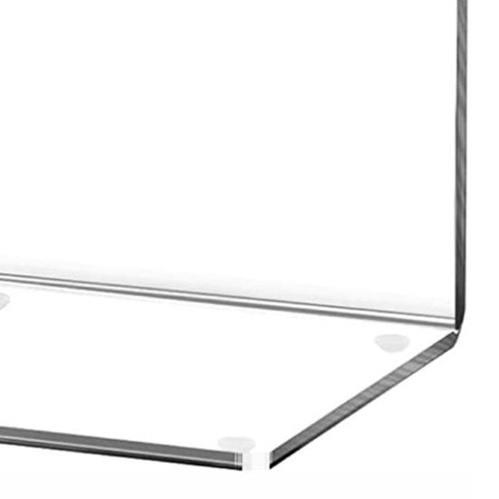 4Pcs Book End Transparent Acrylic Bookends Smooth Surface L-Shaped Book Storage Rack School