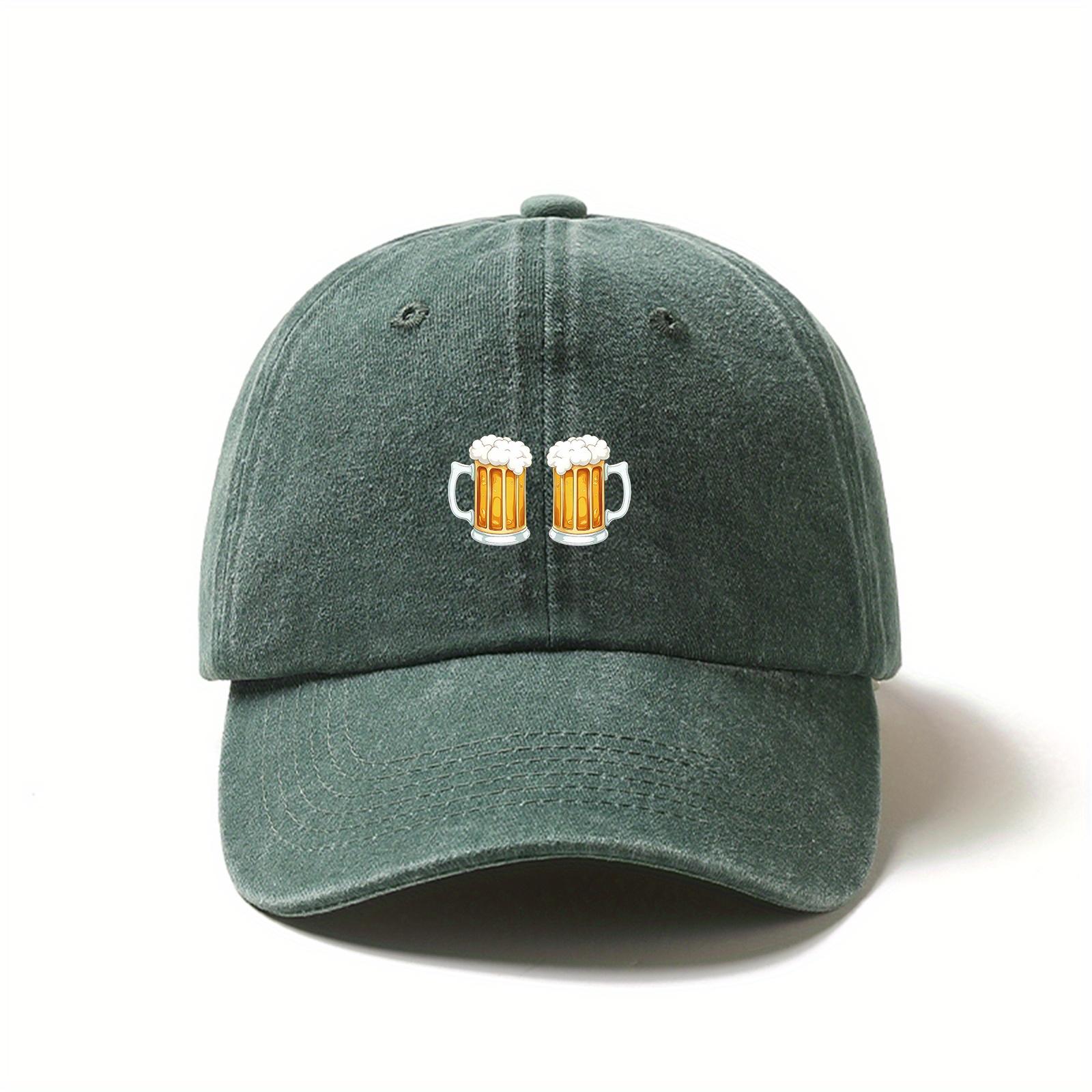 Baseballpet met Bierprint, Een Must-Have Voor Feesten En Bijeenkomsten, Geschikt Voor Zowel Mannen Als Vrouwen In Een Modieuze Stijl Adjustable groen