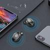 F9 Black ABS Home Office Wireless Headphone Touching Control Digital Display In Ear Stereo Earphone