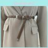 Womens Leather Casual Belt With Silver Buckle For Jeans And Office Gift Wear