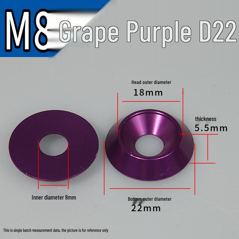 Eloxierte Aluminiumlegierung Senk-Präge-Flachscheibe