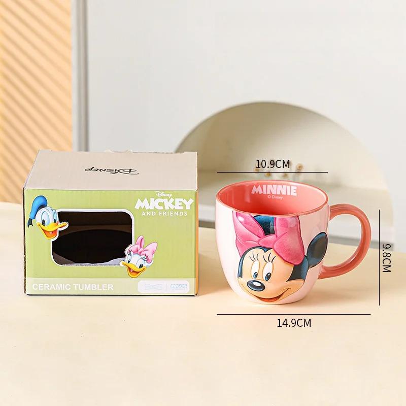 Disney Mickey Mouse 3D Mug Creative Ceramic Coffee Cup with Handle Good-looking Couple Cup Gift Home Office Cup