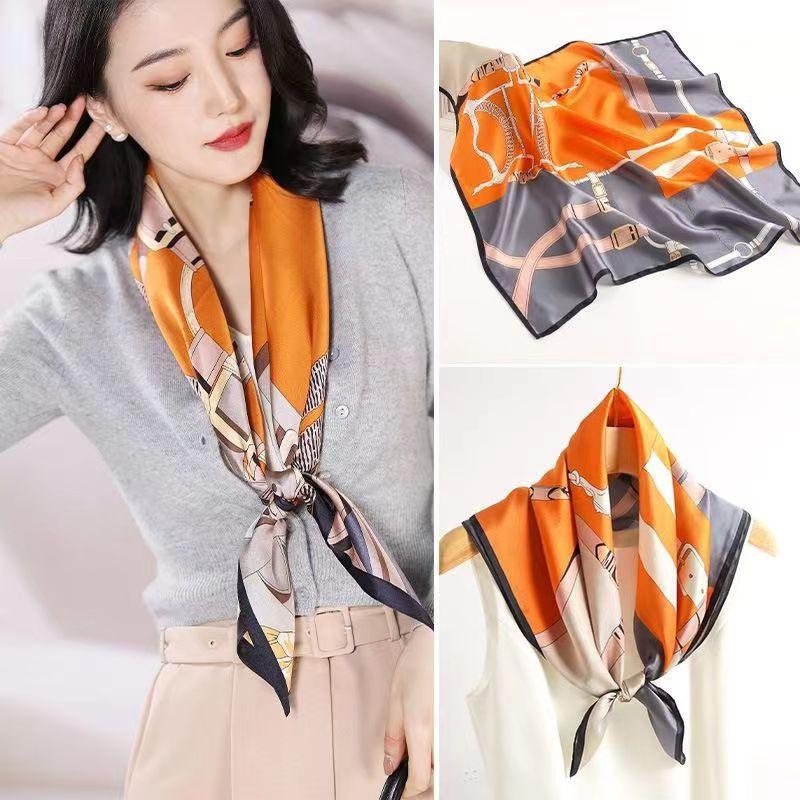 90 Large Square Scarves, Silk Scarves, Women'S Imitation Silk Fashion Shirts, Small Square Scarves, Mother Scarves.