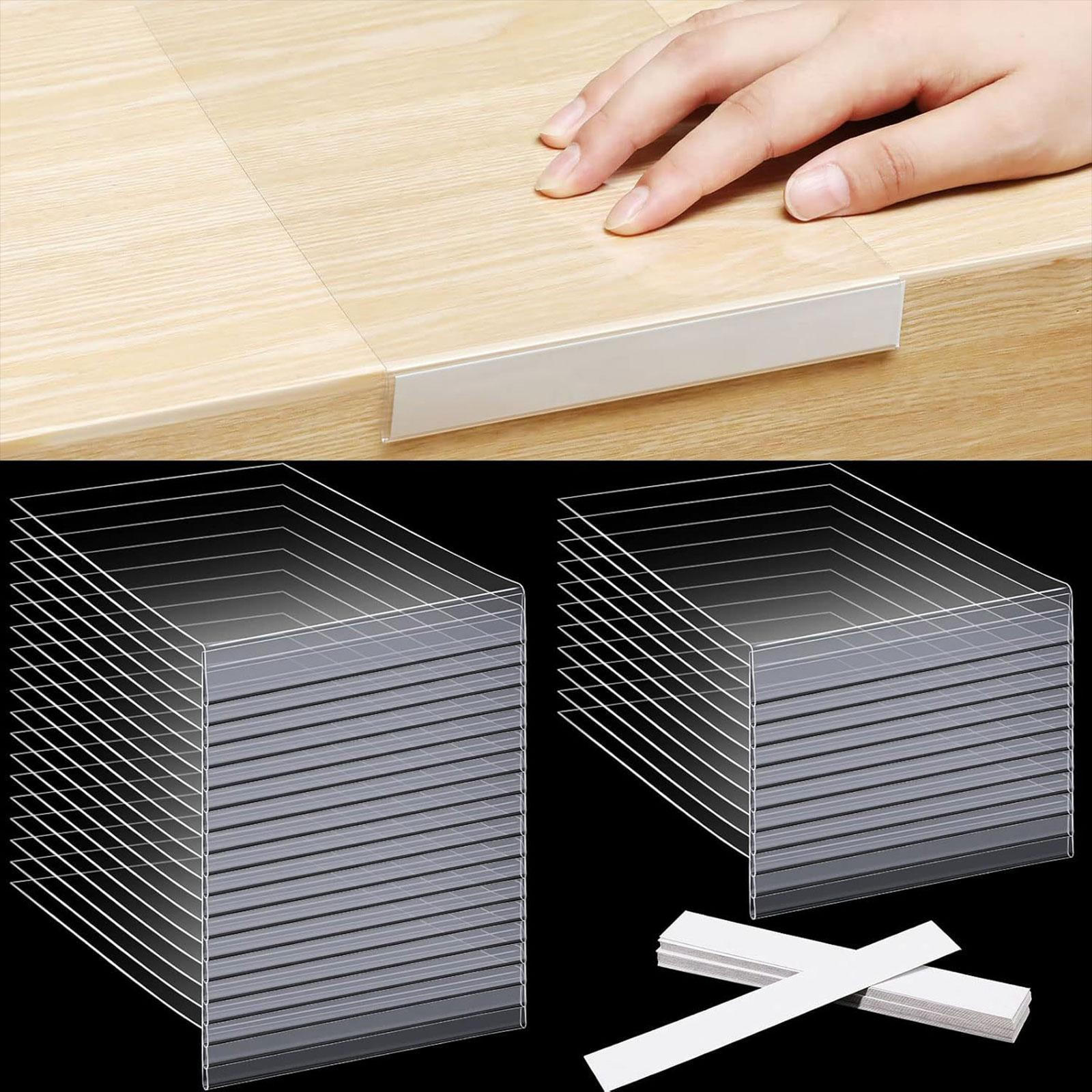 

30Pcs Moveable Shelf Label Holders Markers 5.12 x 7.87inch Clear Shelves Tags Library