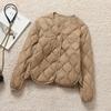 New Autumn and Winter Light Down Jacket Women's Short Hooded V-neck Loose Warm Jacket Type Light