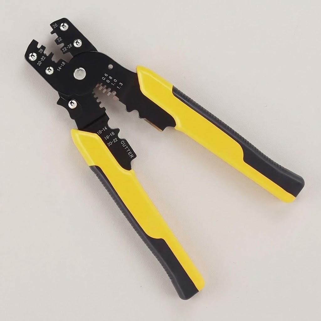 

Heavy Duty Multi-Purpose Wire Stripper Tool for Electrical DIY Projects Cuts Strips Crimps Professional Grade Tool жёлтый