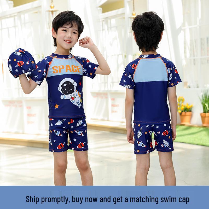 

Комплект детского быстросохнущего купальника с мультяшным принтом для мальчиков на 2025 год 4XL (approx. 60-70 jin)