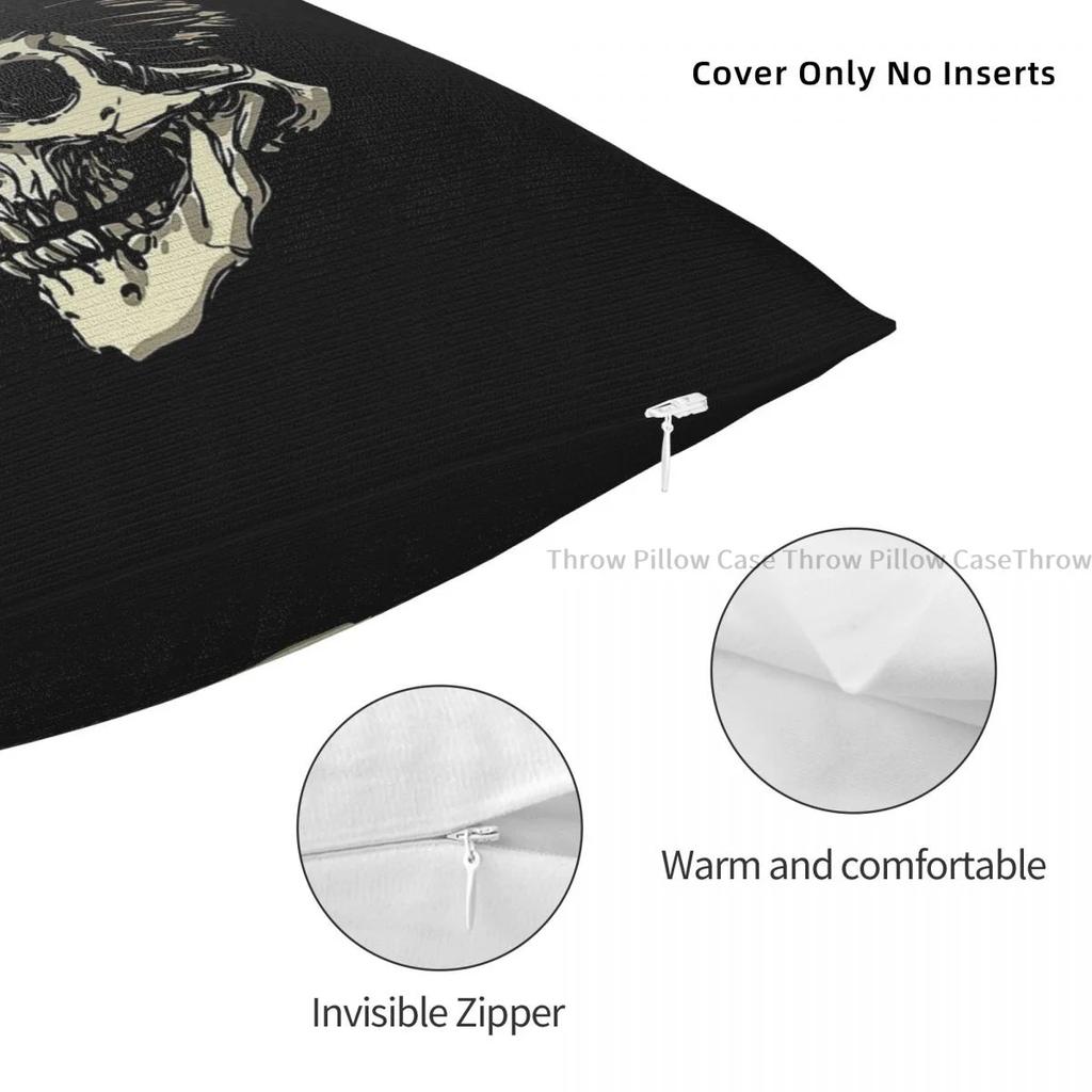 Rockabilly Skull Hug Pillowcase Rock N Roll Backpack Cojines Sofa DIY Printed Office Throw Pillow Case Decorative