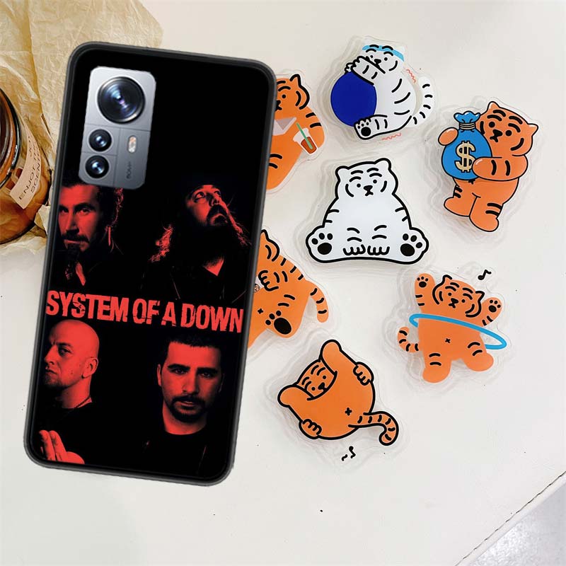 System Of A Down Phone Case For Xiaomi Poco X6 X5 F6 F5 Pro 5G X4 F4 GT X3 NFC M5 M5S Mi F3 F2 F1 M4 M3 M2 Pro Cover Capa