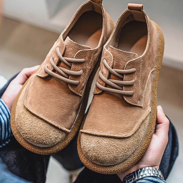 men's shoes autumn new casual shoes wide toe retro low top lace up trend versatile men's shoes