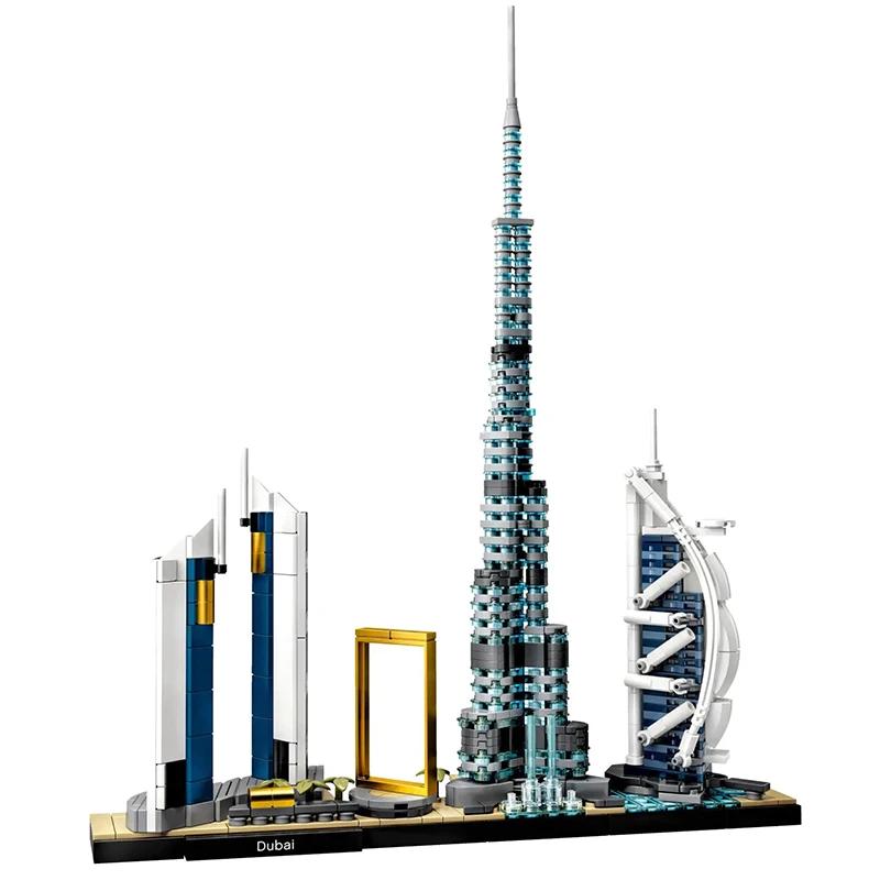 New York London Pairs Dubai City Skyline Building Blocks 21052 21044 21028 21034 21032 21027 Construction Bricks Set