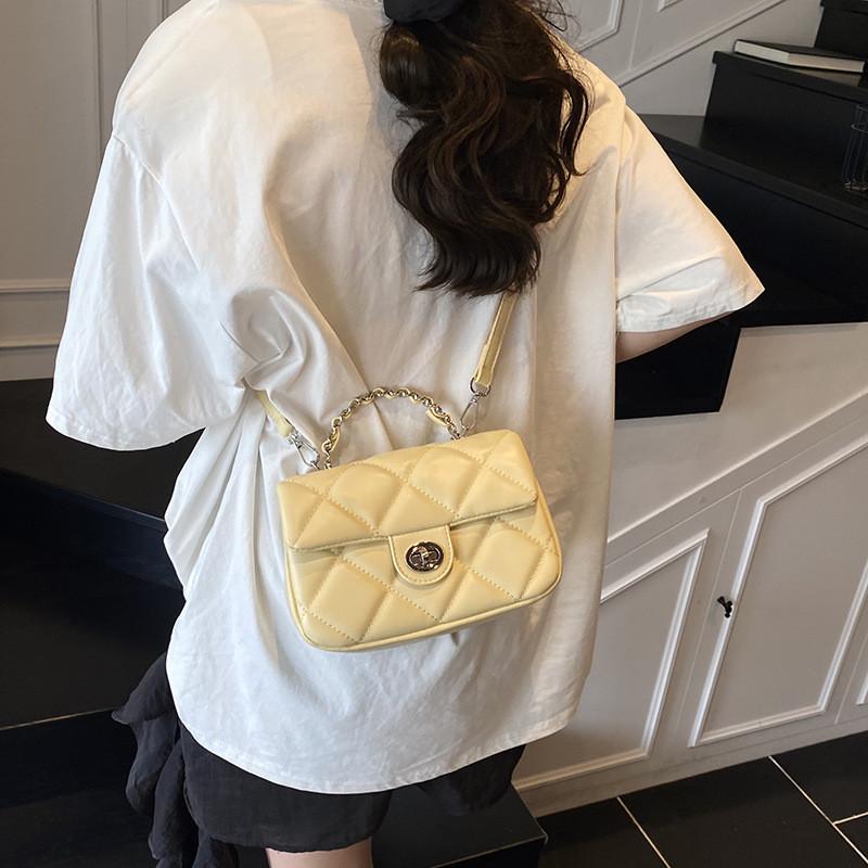 Handheld Solid Color Square Single Shoulder Crossbody Bag Women Fashion Gift