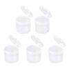 Powder Puff Storage Box Transparent Dustproof Portable Makeup Puff Container Case for Beads Tablets 5pcs