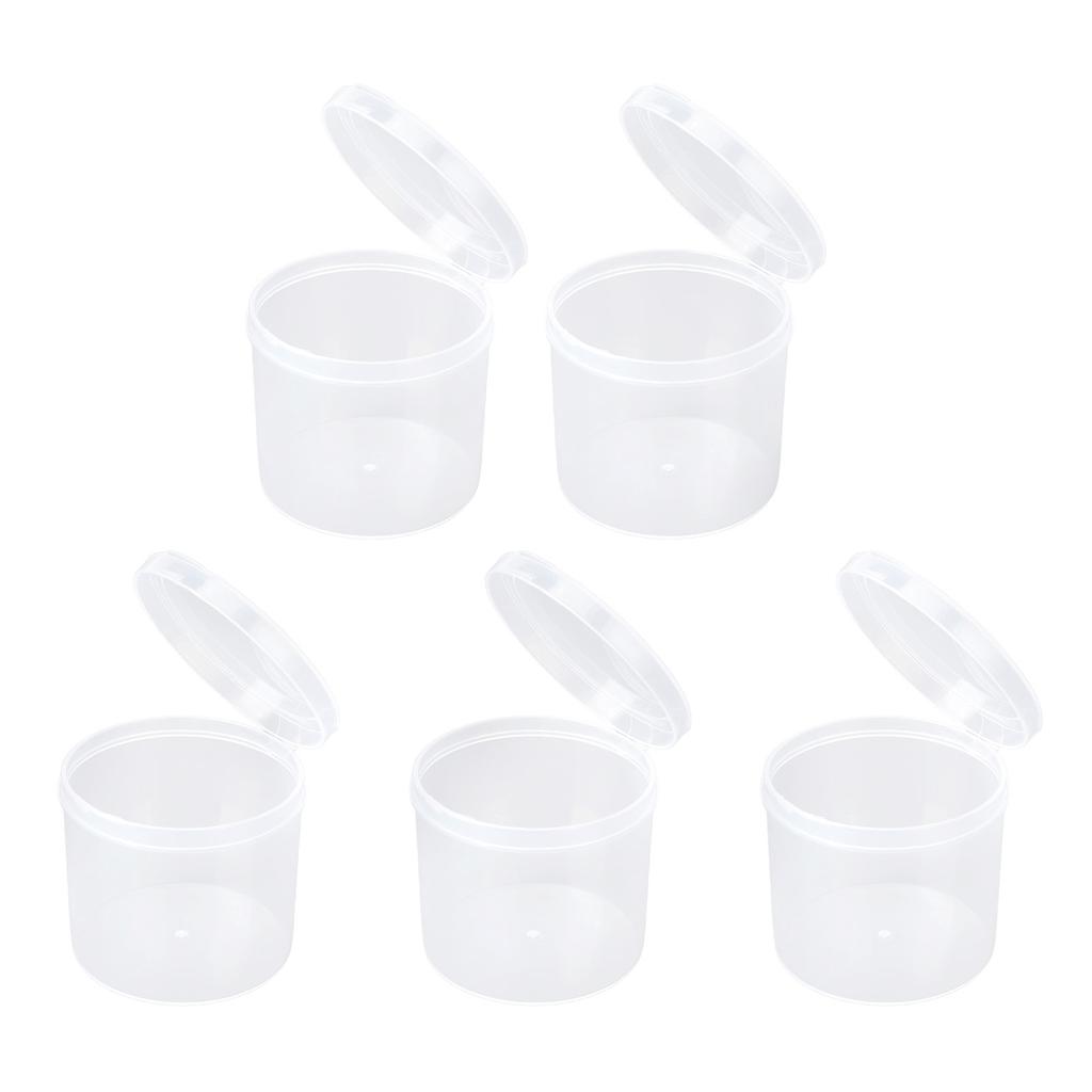 Powder Puff Storage Box Transparent Dustproof Portable Makeup Puff Container Case for Beads Tablets 5pcs