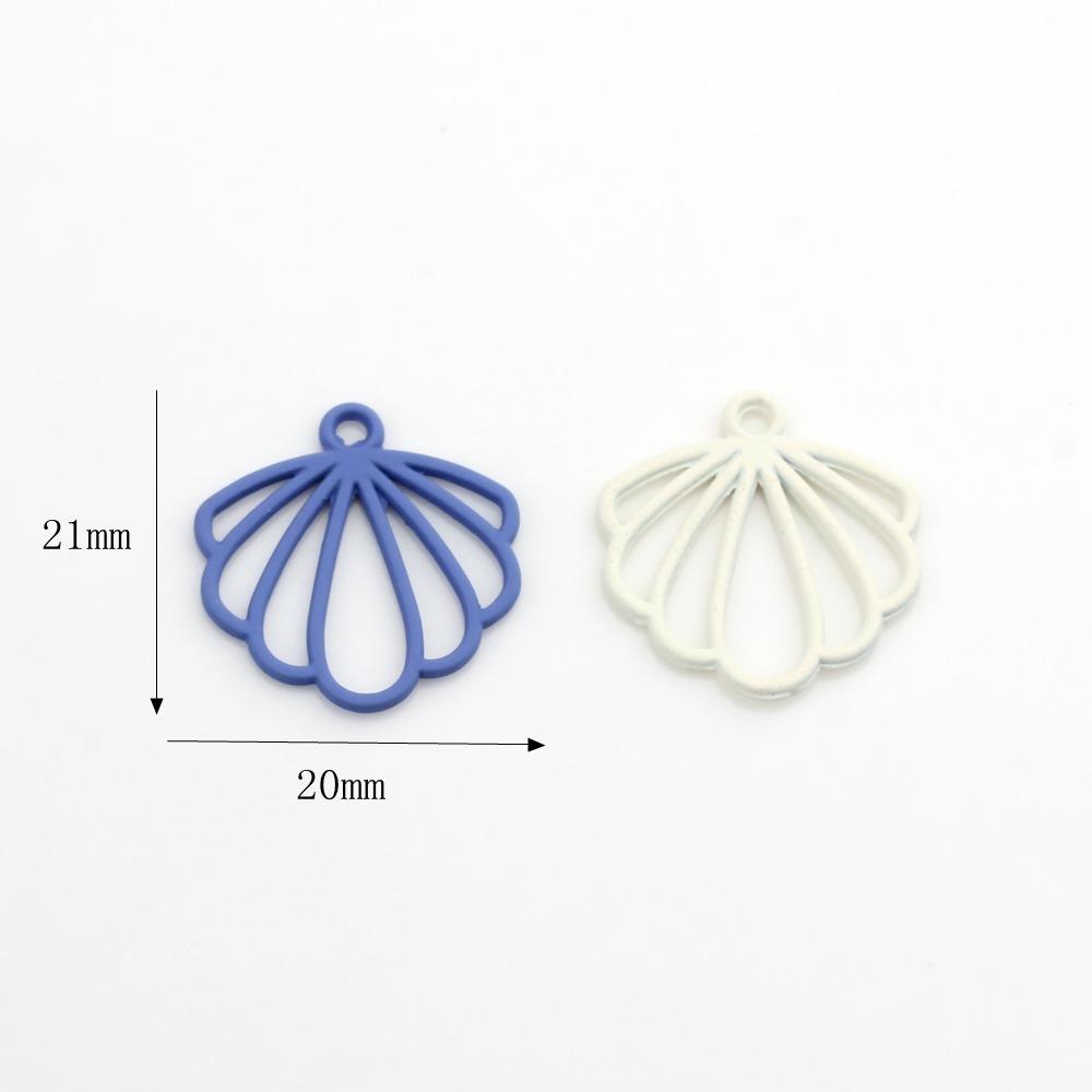 5Pcs Zinc Alloy Scallop Charms Hollow Out DIY Jewelry Earring Making Accessories Scallop Pendant