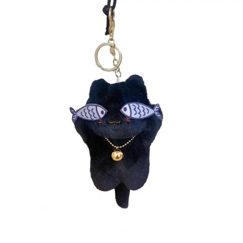 With Fish Eyes Finely Sewn Cat Keychain Cat Cat Plush Keychain  Kids Gift