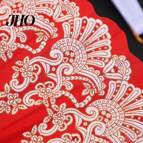 Decorative Fan Vintage Folding Carved Plastic Ribs Hand Held Portable Performance Summer Cooling Wedding Dance Party Props