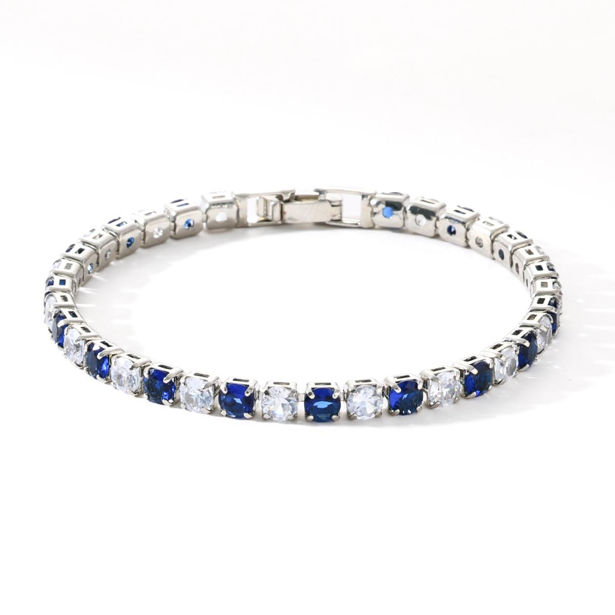 

New Hiphop Tennis Bracelets for Men Women Luxury Iced Out 4mm Zircon Crystal Gold Color Hand Chain Hippie Jewelry Gift