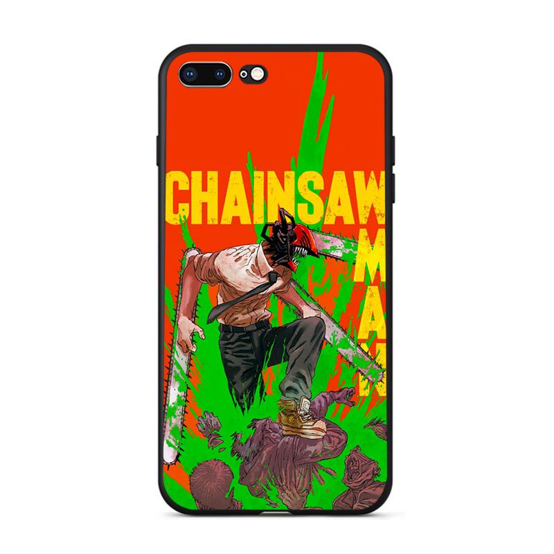 

Чехол для телефона Anime Chainsaw Man для iPhone 14 11 Pro Max Mobile Shell 12 13 Mini Xs X 10 Xr SE 2020 8 6s 7 Plus Hard Cartoon Cover iPhone 11