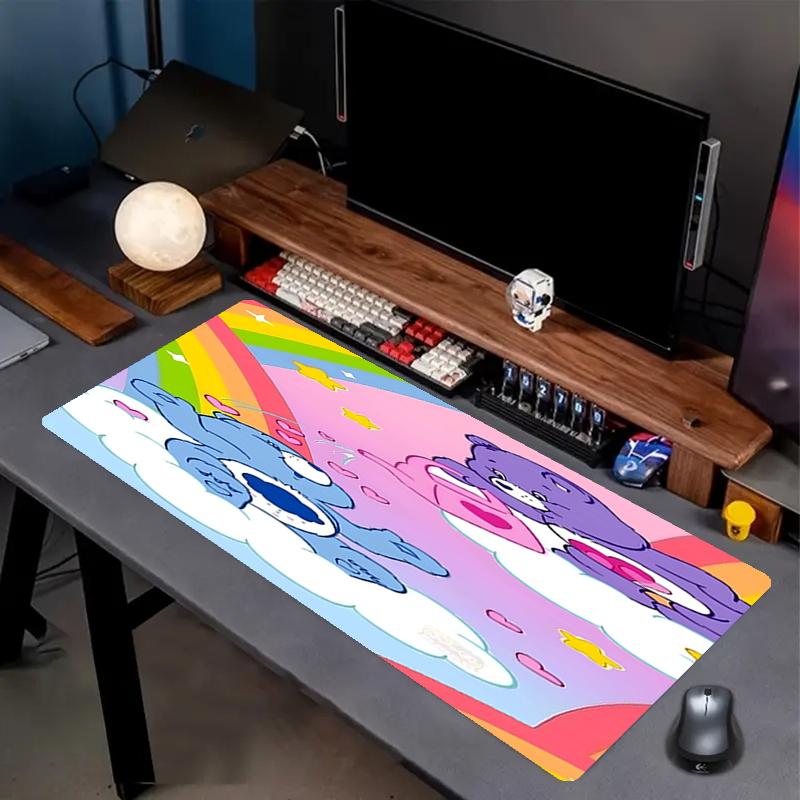 Bear Theme Mouse Pad, Non Slip Rubber Base, Multifunctional Office & Home Decor, Perfect for Workspace Personalization.