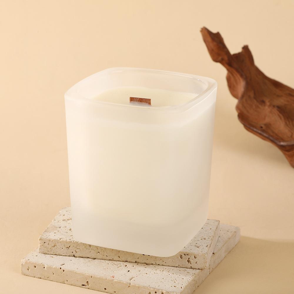 New Square Glass Soy Wax Scented Candle Home Creative High-end Scented Candle Decoration