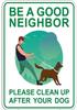 Veuillez Faire Attention À La Plaque Métallique Panneau Pas de Crotte de Chien Panneau Extérieur Veuillez Nettoyer Panneau d'Avertissement Crotte de Chien 8x12 Pouces