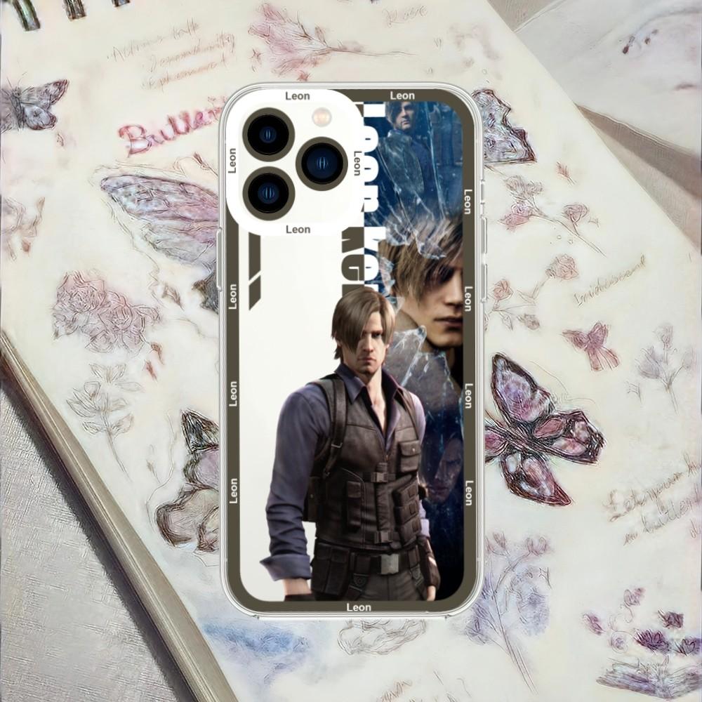 R-Resident Leon kennedy Evil Game Phone Case For iPhone 13 14 Mini 11 12 Pro Max Transparent Shell