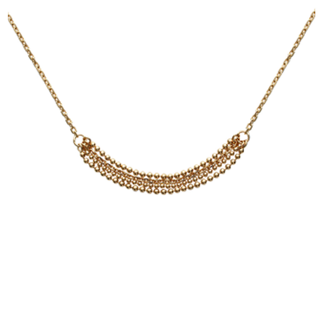 Les Trésors De Lily [J0869] - Gold Plated Necklace 'Choreography' Gold - 4 Rows 5 Cm