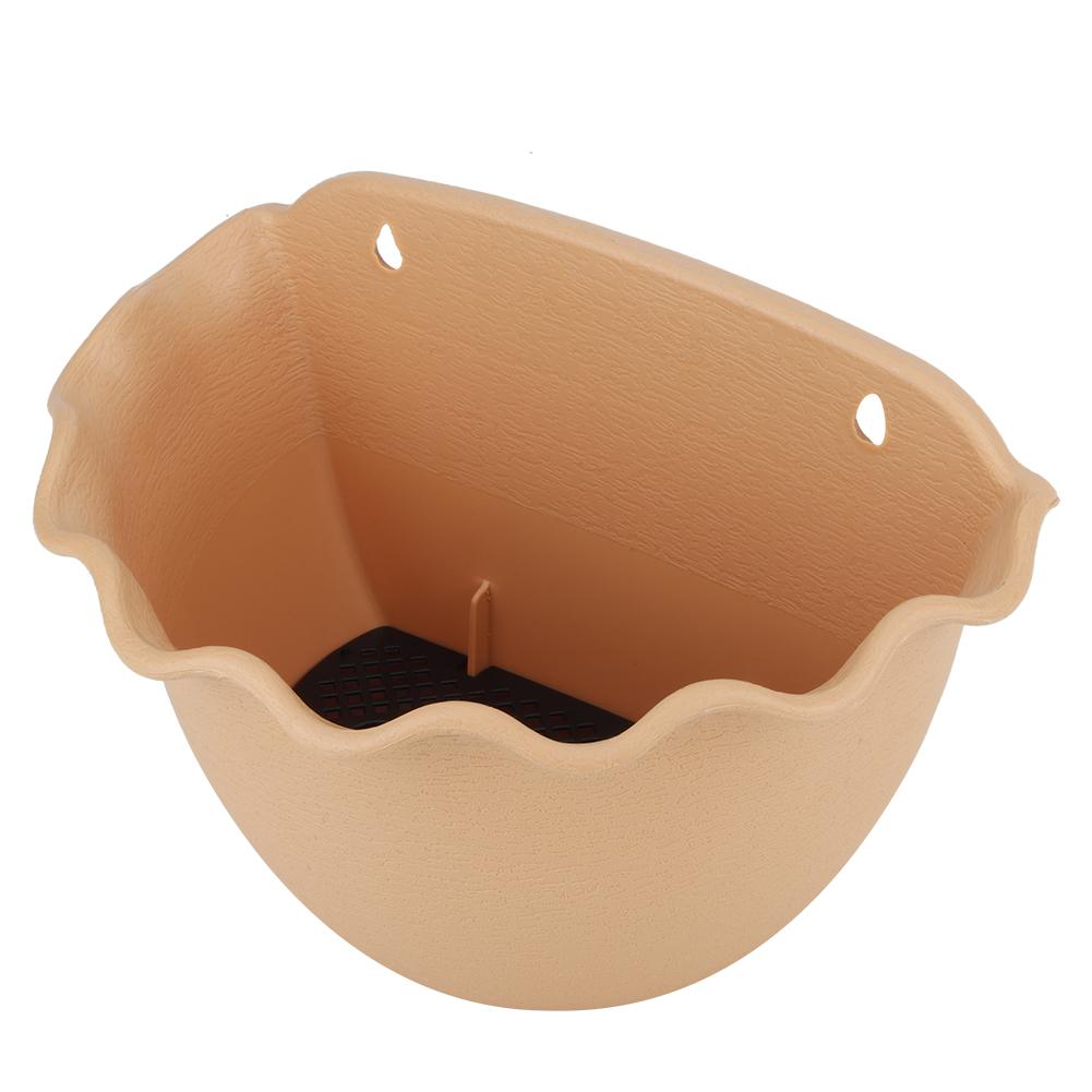 Flower Pot, Garden Planter Floral Container Wall Mounted Planter Vase Pot Portable Flower Vase Container with Tray   Flowers Planter for Garde