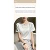Summer new floral mesh short-sleeve casual T-shirt for women, fashionable top