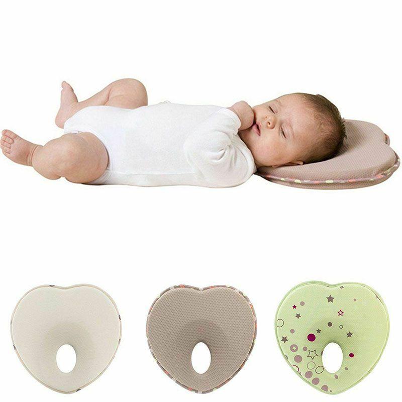 Baby Kids Soft Pillow Memory Foam Prevent Flat Head Anti Roll Neck Support