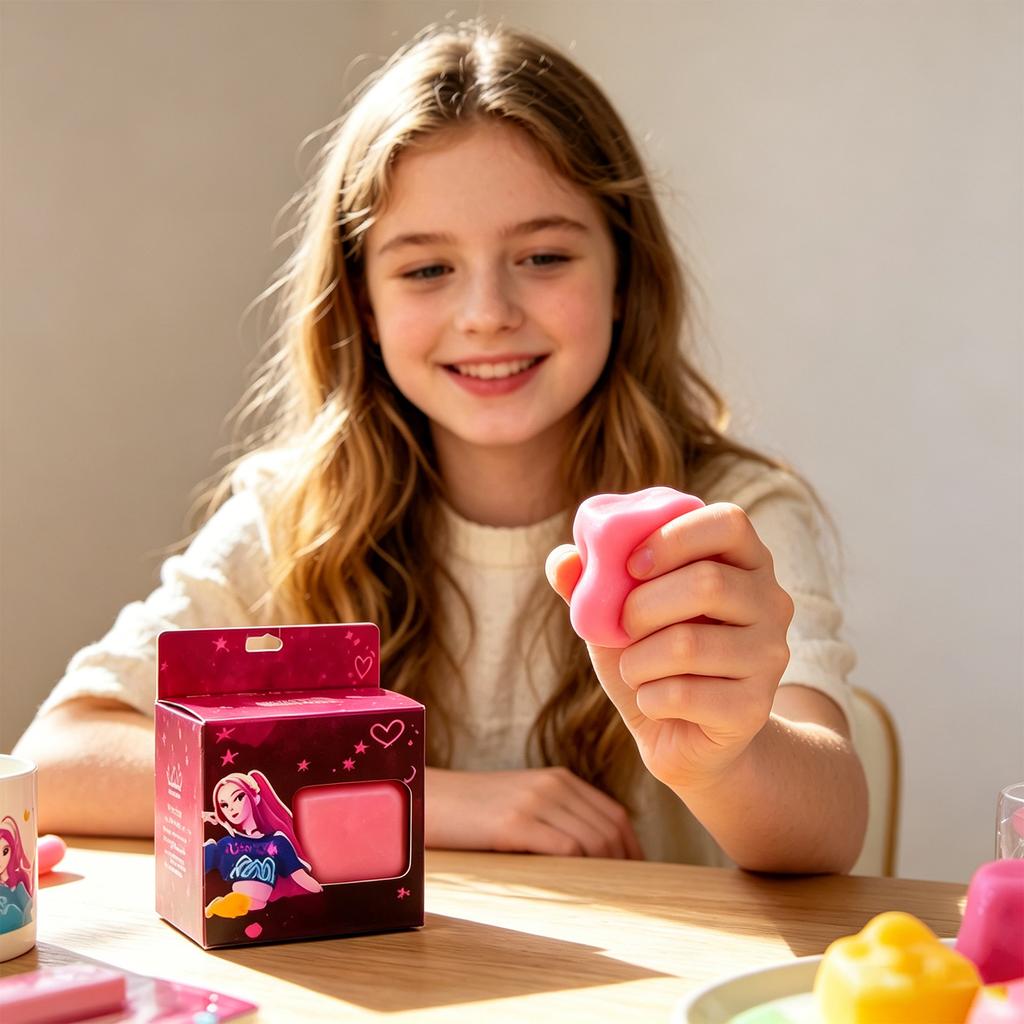 3D Cartoon Stress Relief Toy Soft Squishy Squeeze Cube Fidget Toy for Kids and Adults Sensory Handheld Toy for Anxiety and Focus