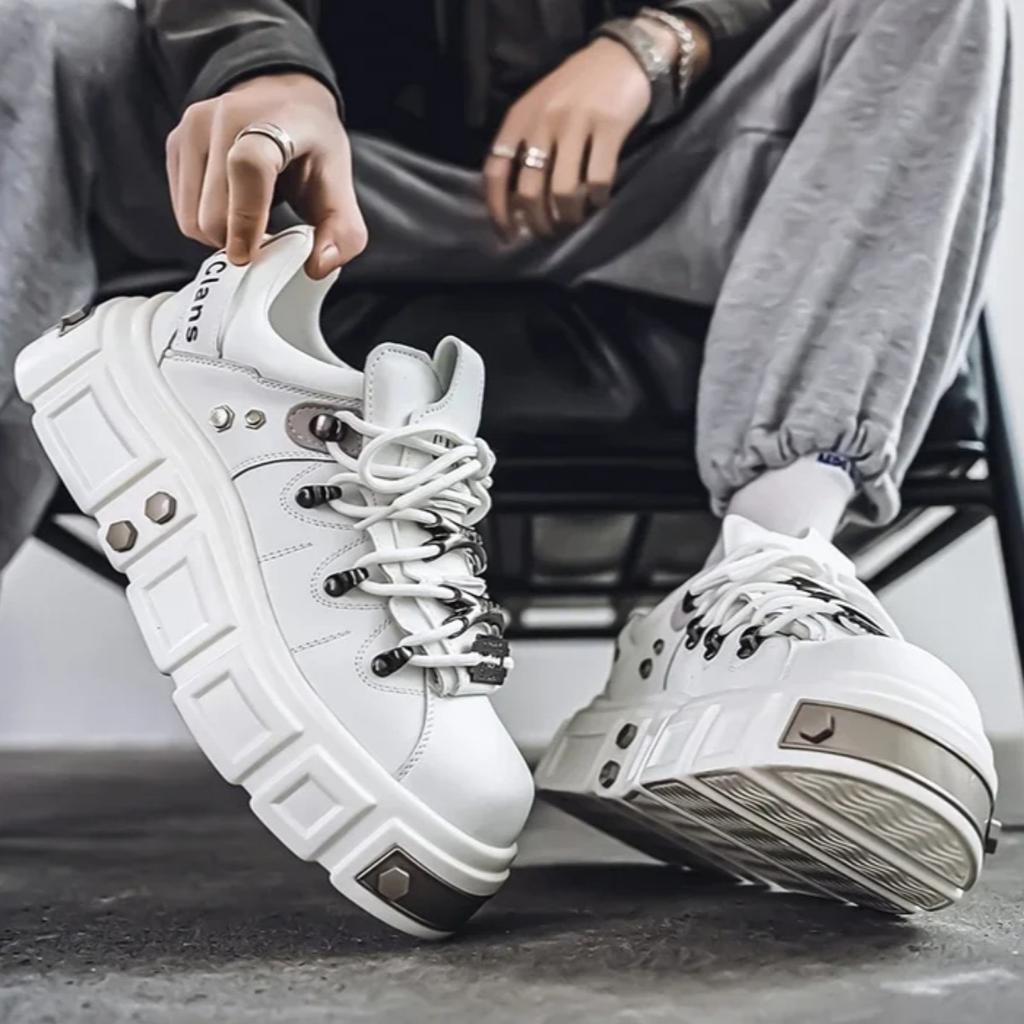 Platform Mens Shoes Casual Skateboard Leather Sneakers Sports Outdoor Hiking Luxury Designer Tennis Running Loafers