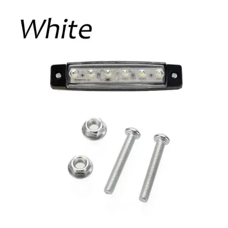 

1 шт. 12 В 6 светодиодов Боковой габаритный фонарь для грузовика Сигнальный фонарь для грузовика Предупреждающий фонарь Аксессуары для грузовика белый