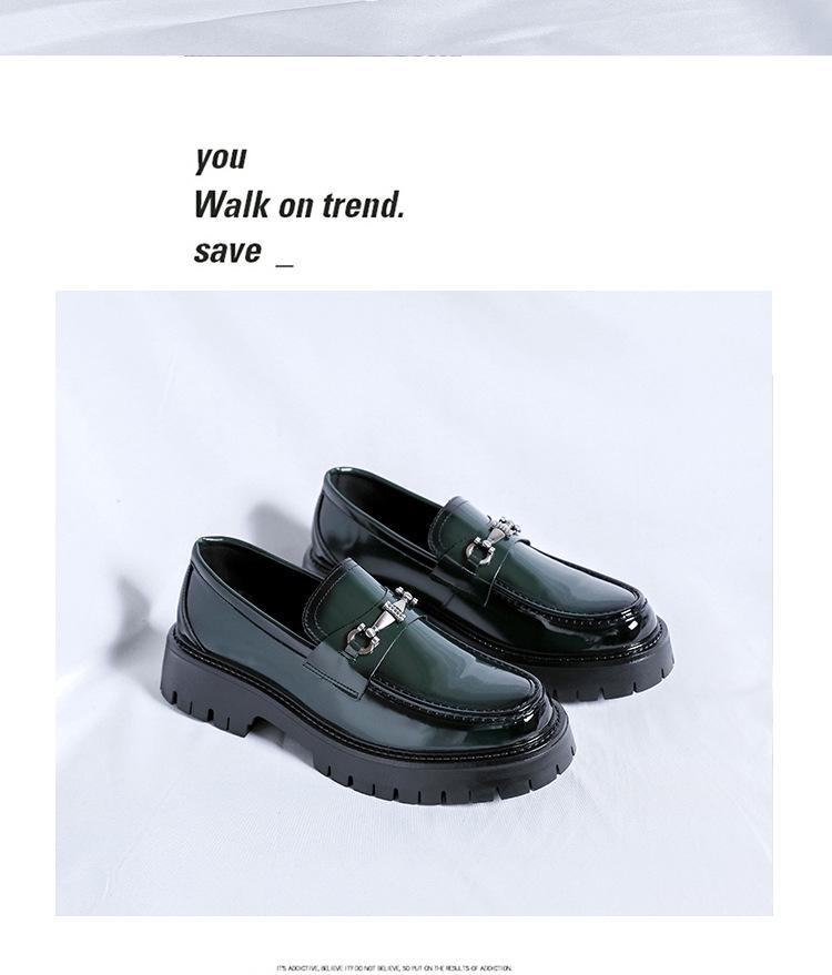 Men's Round Toe Patent Leather Shoes for Business, Formal, and Wedding.