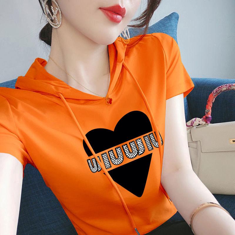 

Women s Ethnic Style Short Sleeve Hoodie - 100% Cotton, Casual & Versatile M (Recommended 80-100 jin)