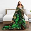 Psychedelic Tiki Totem With Hawaiian Hula Girls Art Blankets Quality Soft Bedding Throws Winter Child Couch Bed Bedspread