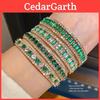 Geometric Copper Bracelet With Zirconia Stones For Fashion Women Gift