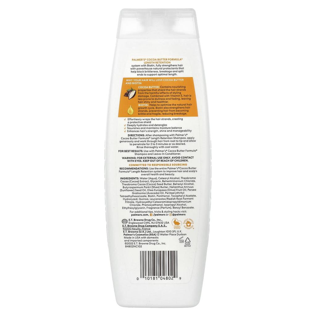 Palmer's, Cocoa Butter Formula, Length Retention Conditioner with Vitamin E, 13.5 Fl Oz (400 Ml)