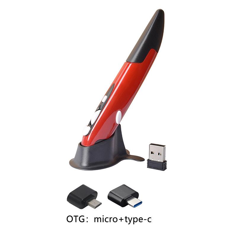 Wireless Pen-Style Mouse 2.4Ghz Adjustable Handwriting Mini Optical Mice For Pc