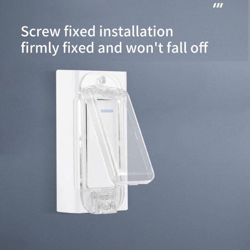 Dustproof Switches Cover With Child Safety Shell Lock Snap On Fit For Wall Outlets Durable Plastic