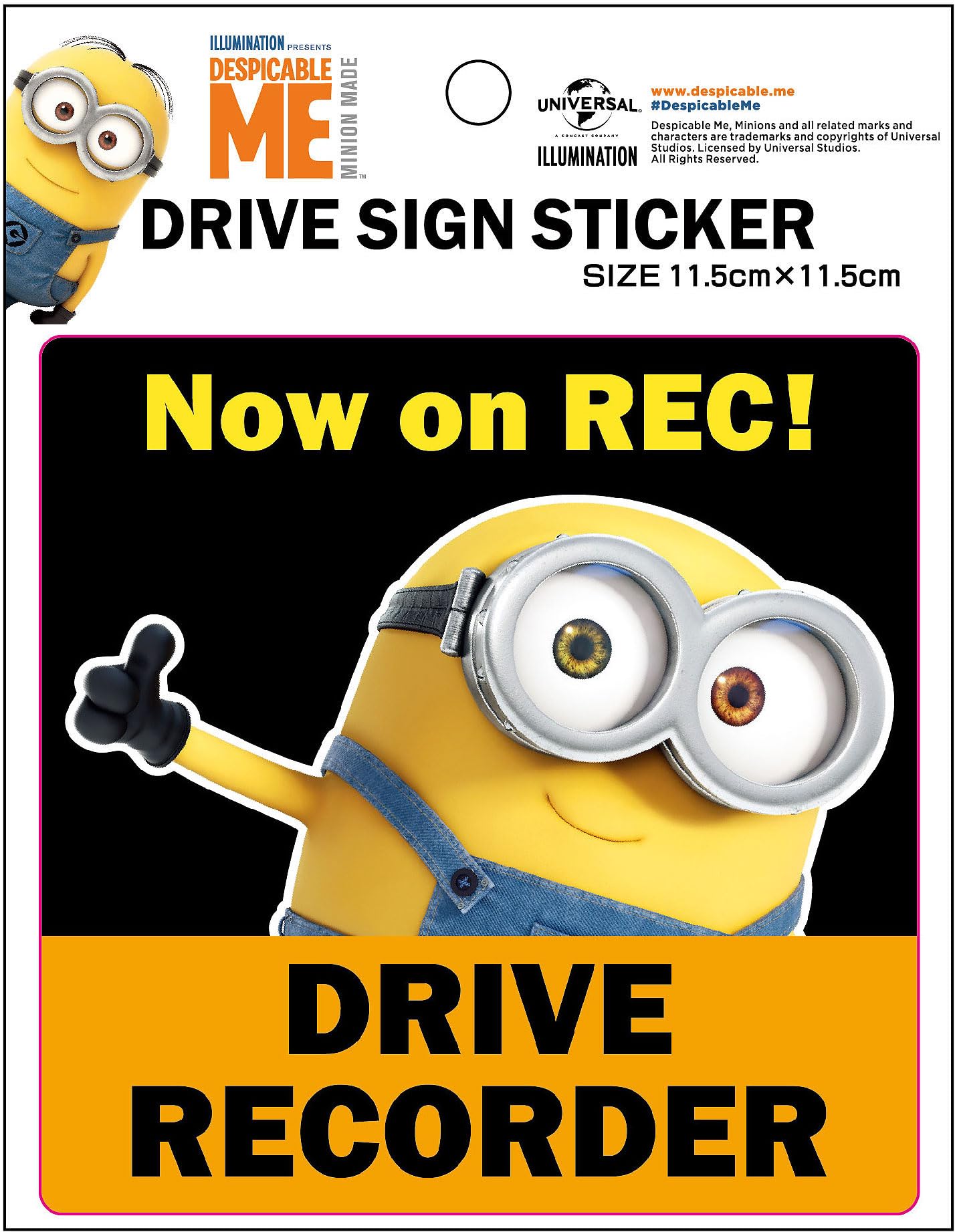 

Наклейка дорожного знака - Миньоны (Боб) - 1 пакет 1 sheet (x 1) чёрный