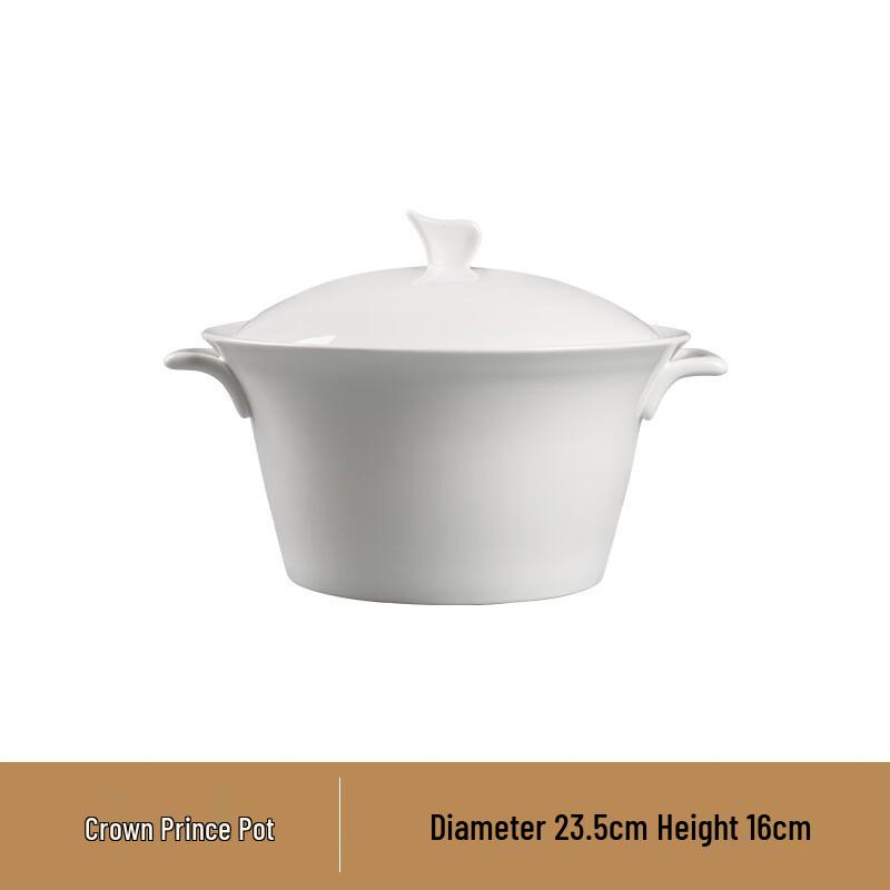 

Hand-Painted European Ceramic Stew Pot with Lid