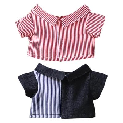 Niannyyhouse Ropa de Muñeca de 20 cm Camisa de Animal de Peluche Camisa a Rayas Ropa de Muñeca de Algodón Vestir (t-4)