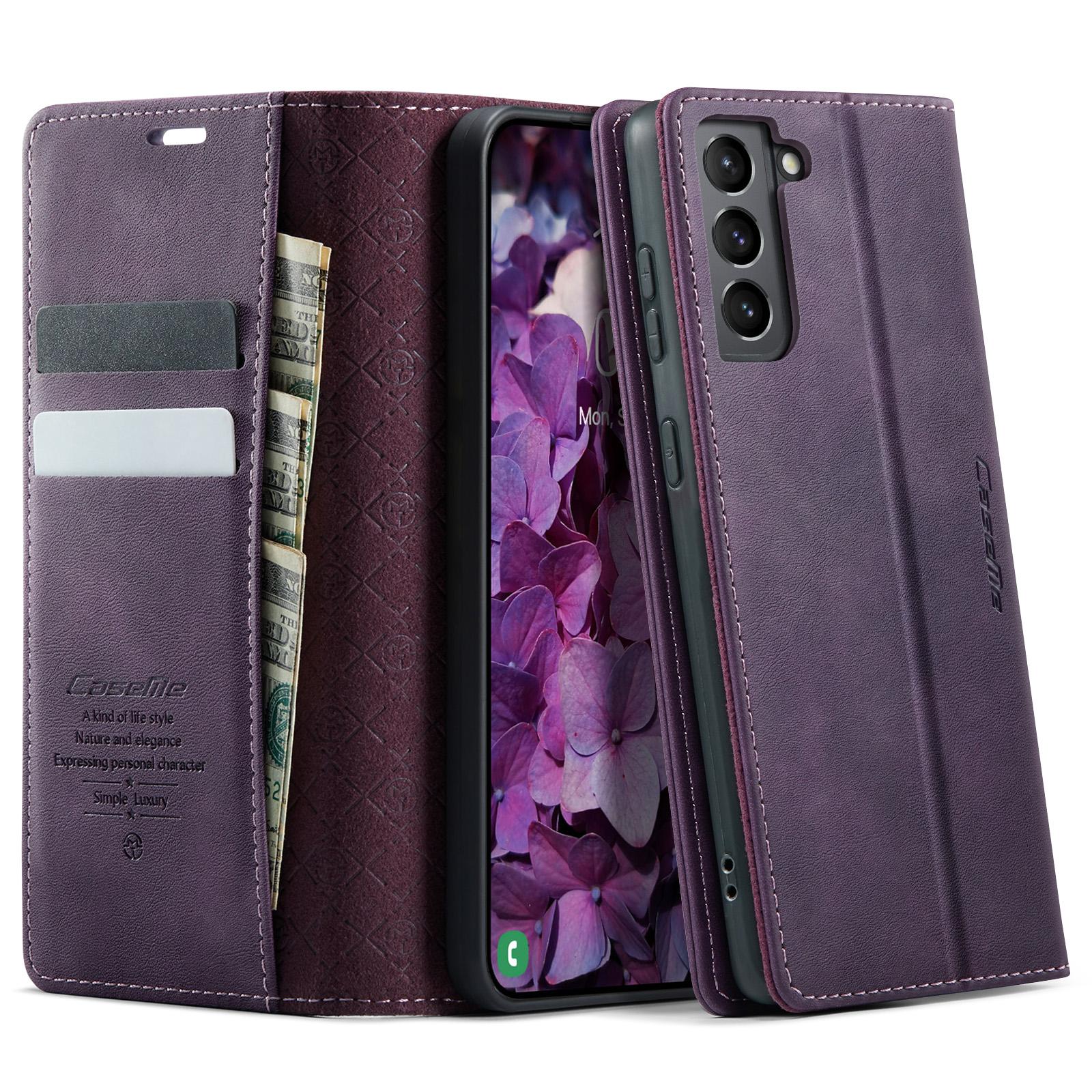 

Для Samsung Galaxy S21 5G Чохол CASEME Серія 033 Гаманець з блокуванням RFID Підставка Шкіряна накладка на телефон з текстурою телячої шкіри E